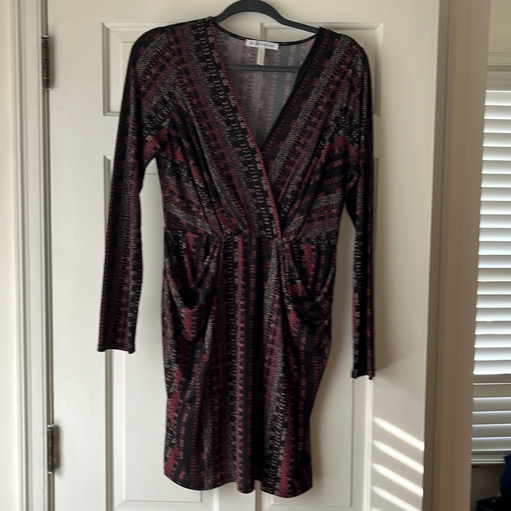 BCBG printed dress with pockets